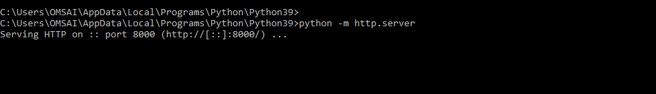 Python 3 Web Server 1