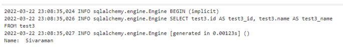 SQLAlchemy Example 3