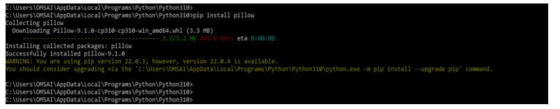 Python Pillow Install 3