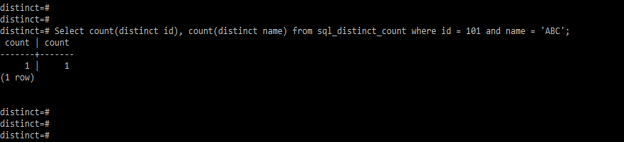 SQL Select Distinct Count o