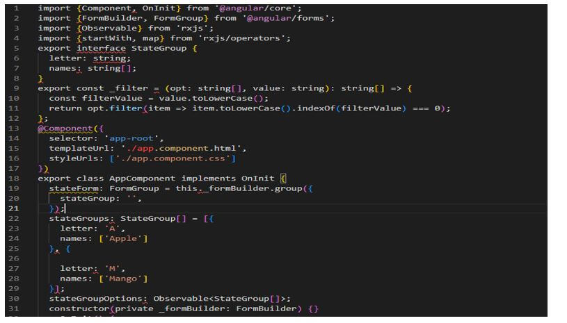 Angular Material Autocomplete 12