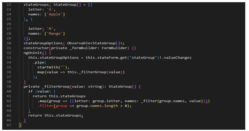 Angular Material Autocomplete 13
