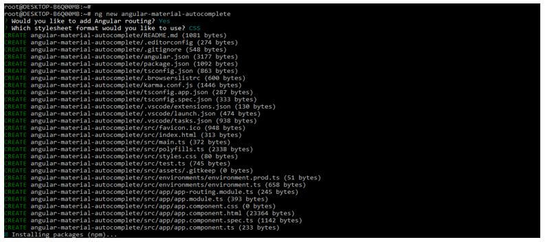 we are creating the workspace