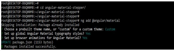 Angular Material Stepper 12