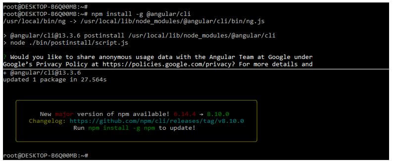 we need to install the angular CLI