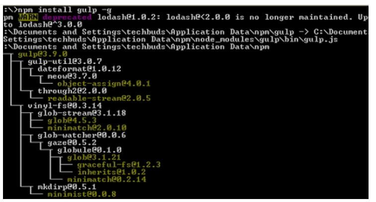 we successfully installed the Node.js