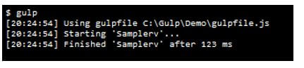Gulp rev Output