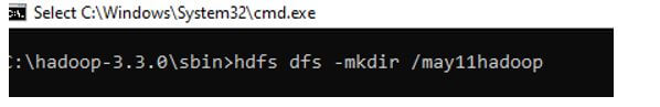 mkdir /may11hadoop