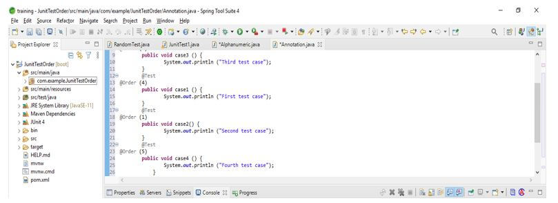 JUnit Test Order 13