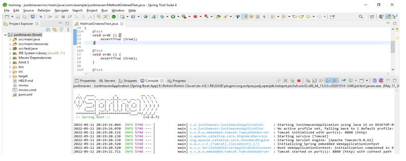 JUnit Test Order 2