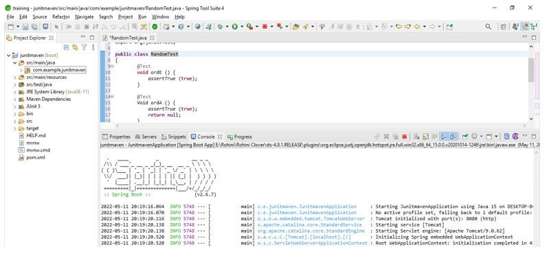 JUnit Test Order 8