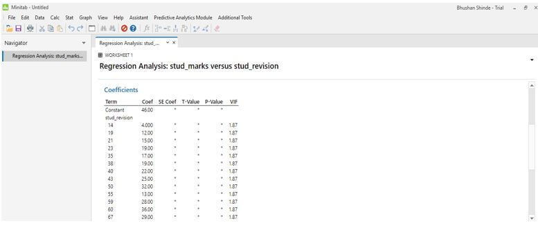 Minitab Regression 6