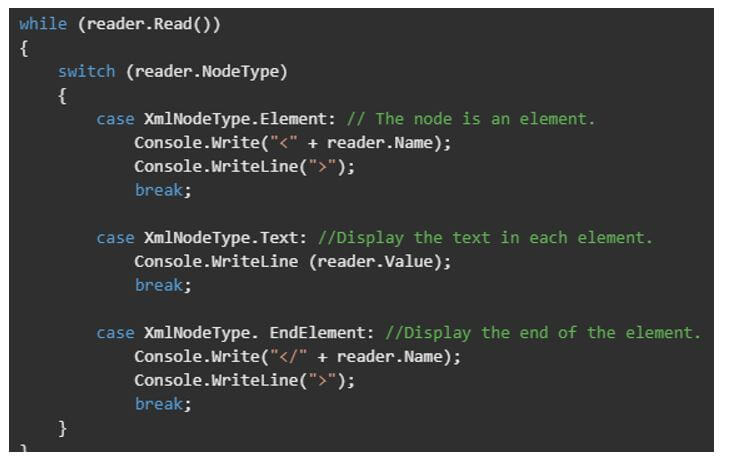 instance inside the XmlTextReader class