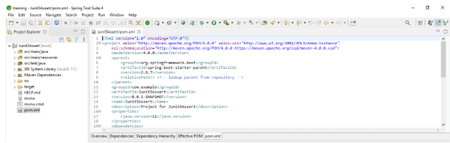 pom.xml file is created or not.