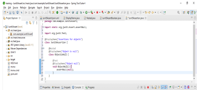 assertFalse method using the assertion class