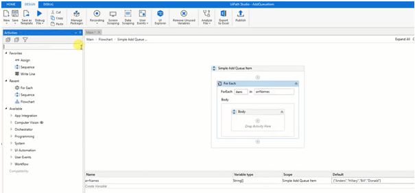 UiPath Queue - Fetching an item from the list