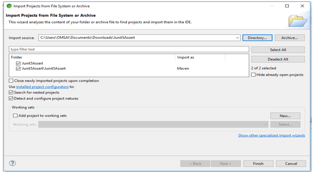 downloaded project