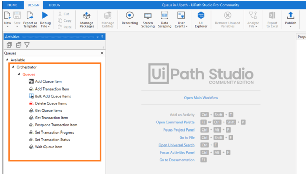 Orchestrator to work on a Queue