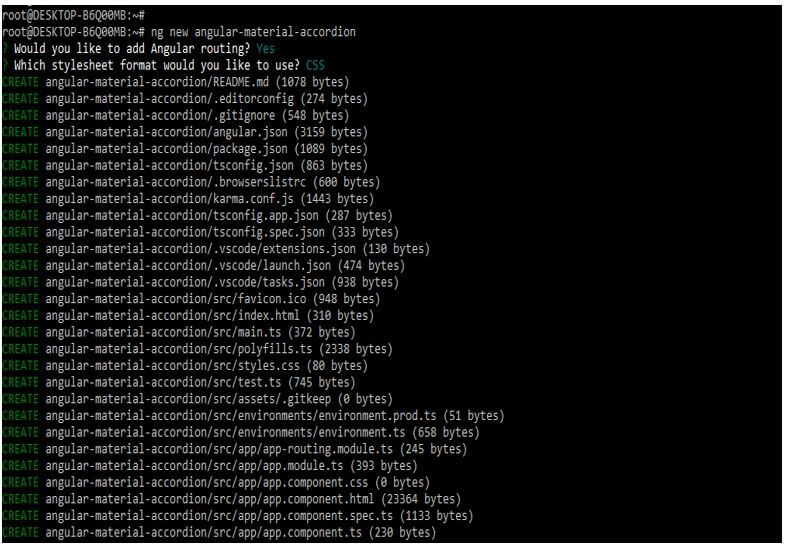 new project name angular-material-accordion
