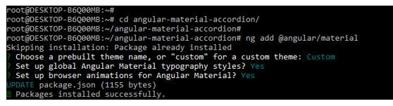Angular Material Accordion - add library to our project