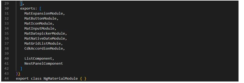 we need to import the mat expansion module