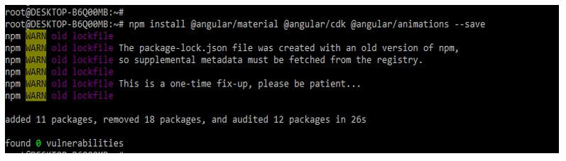 installing below packages