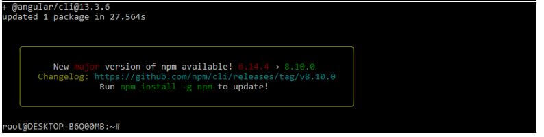 New version of npm available