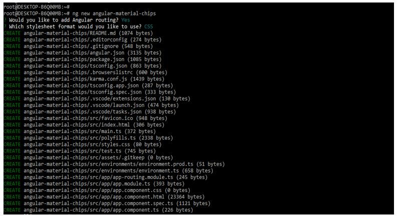 new project name angular-material-chips