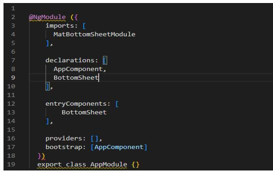 MatBottomSheet and MatDialog is initiating component