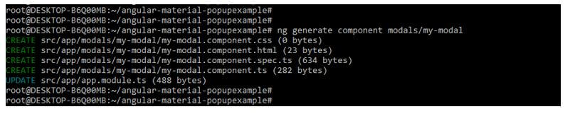 Angular Material Popup - creating a component modal