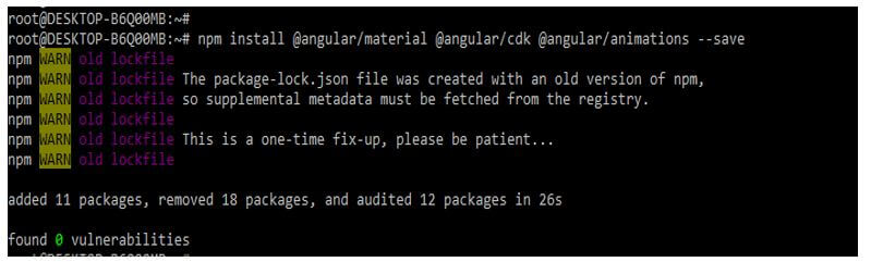 installing packages by using the npm command