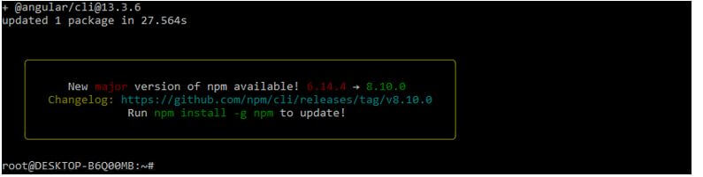 New version of npm available
