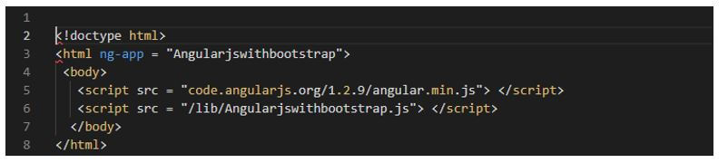 implementing an angular js with bootstrap