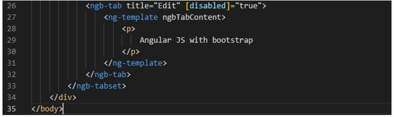 adding code to the app.component.html file