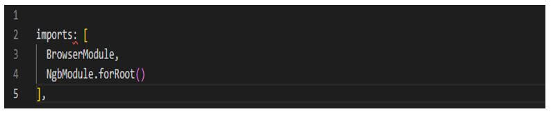 AngularJS with Bootstrap - import ng module into the app.module.ts