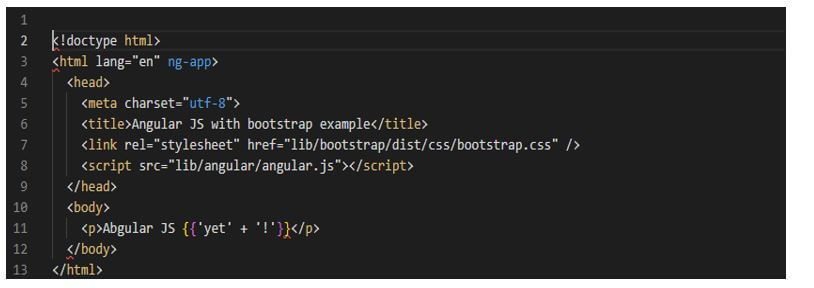 adding below code into the app.component.html file