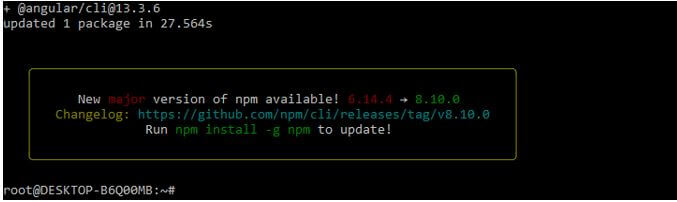 New version of npm available