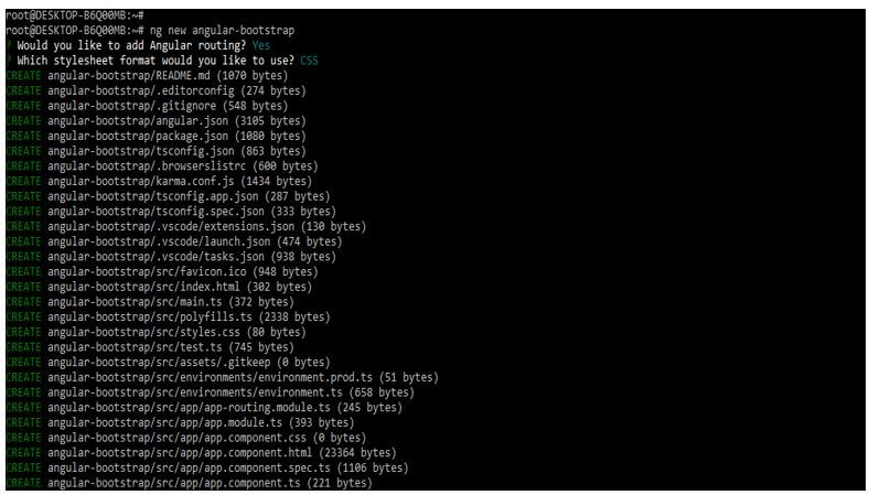 new project name angular-bootstrap