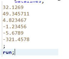 positive and negative set of numbers