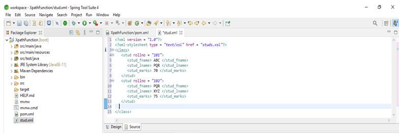 creating the xml file