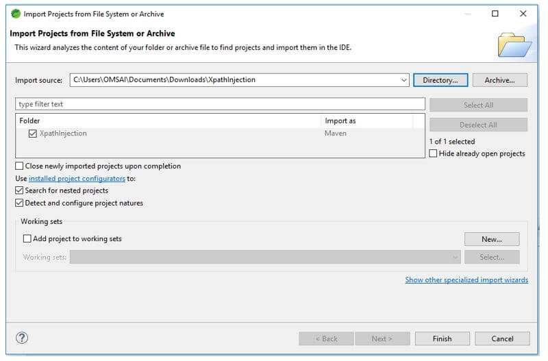 extracting the project name