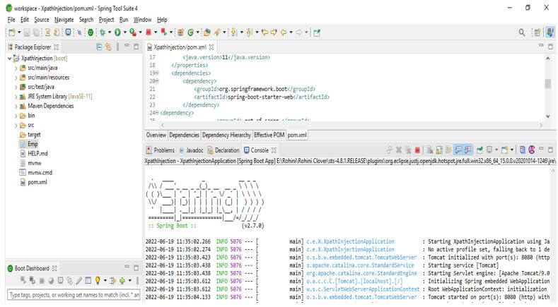 creating the xml file for XPath Injection
