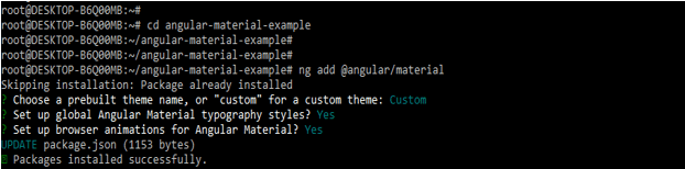 Add angular material library