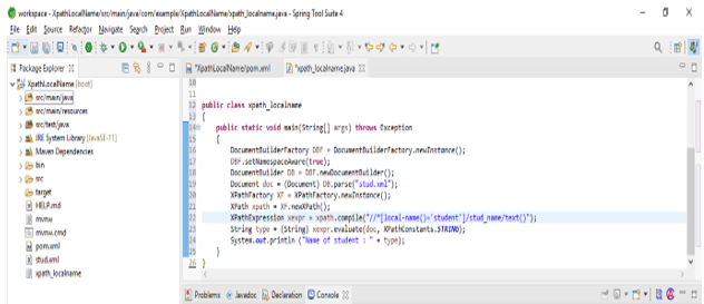 XPath local-name nas