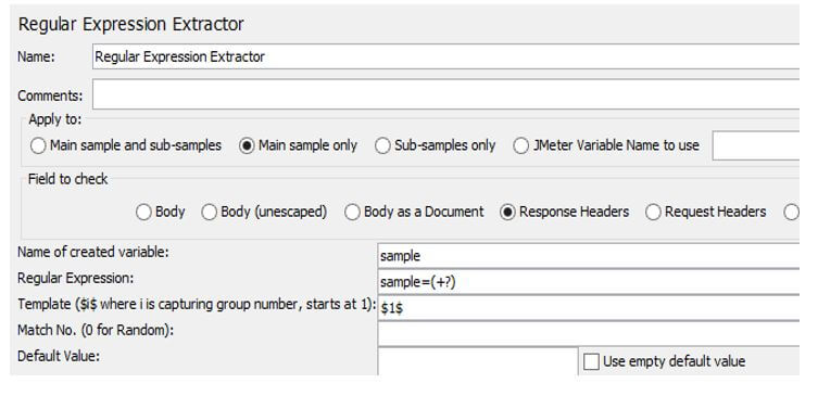 add the Regular Expression Extractor