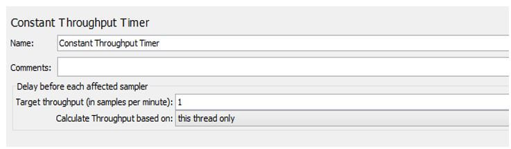 Target throughput timer
