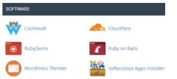 Softaculous app for installation