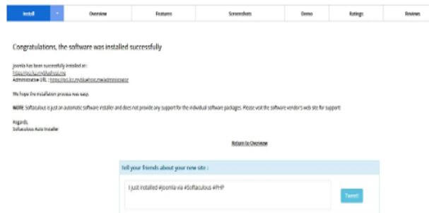 install Joomla and setups software