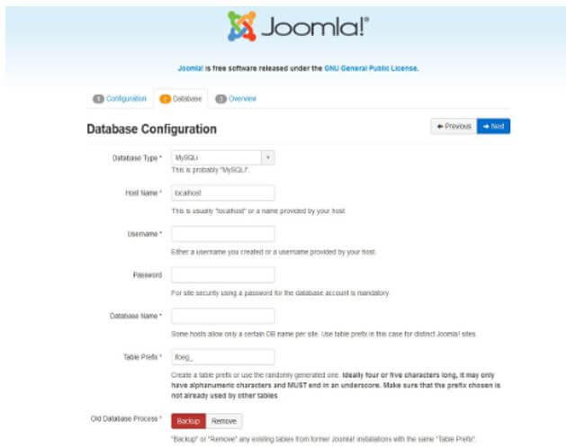 connect Joomla with MySQL