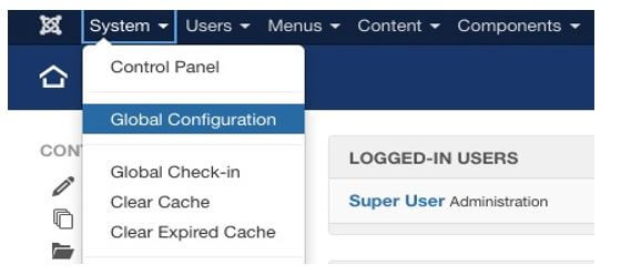 go on system then global configuration